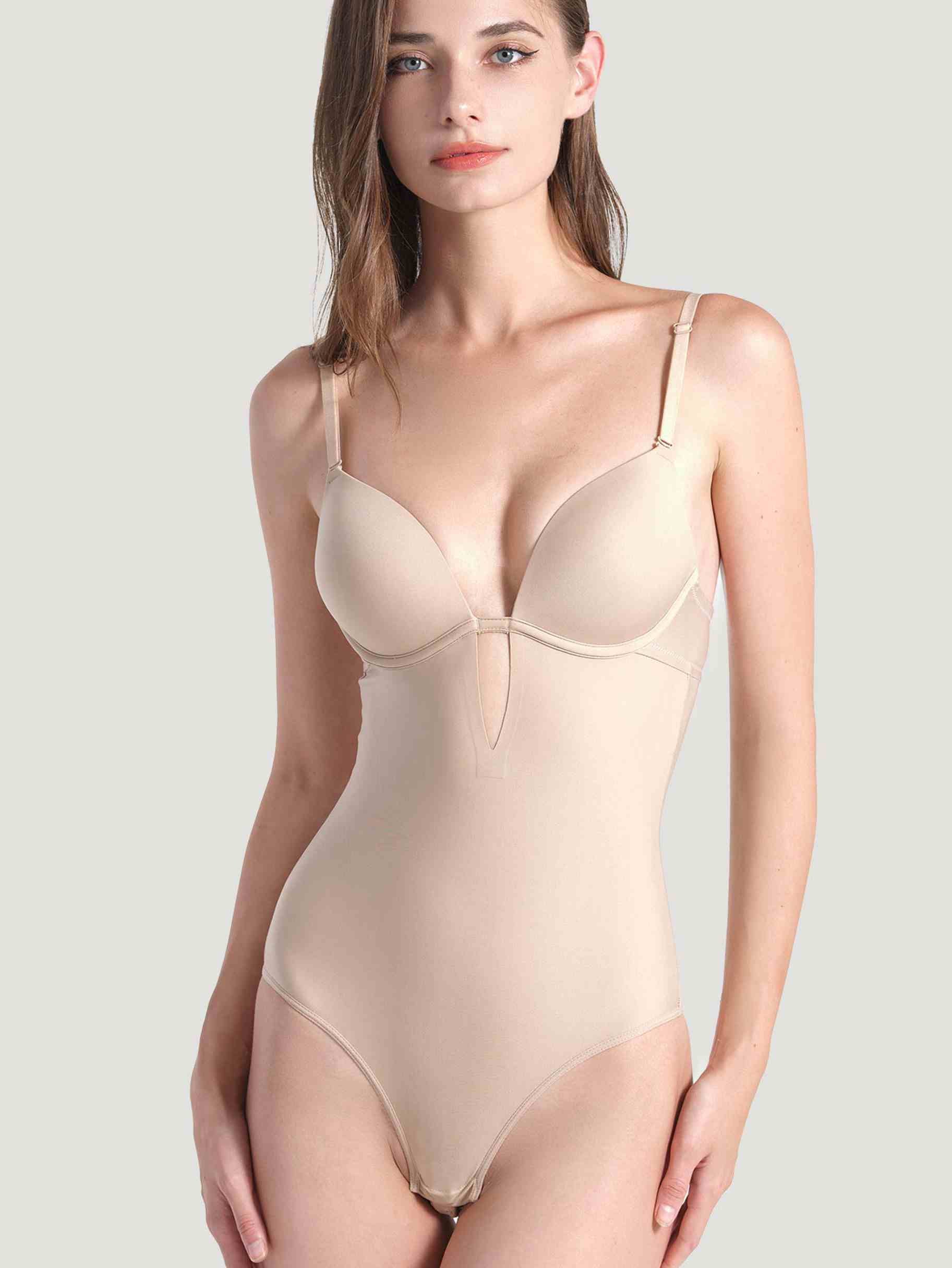 V Neck Bodysuit with Snap Fasteners